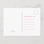 A,Girl Cute Pinkベビー発表葉書 案内ポストカード (裏面)