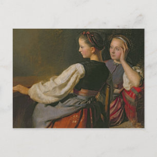 A Girl from Provsteier, 1844 ポストカード