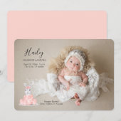 A Girl Photo Easter Birth Announcement 案内状 (正面/裏面)