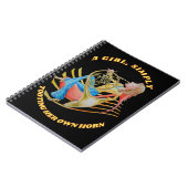 A GIRL SIMPLY TOOTING HER HORN NOTEBOOK  ノートブック (左側)