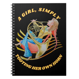 A GIRL SIMPLY TOOTING HER HORN NOTEBOOK ノートブック