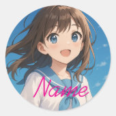 A Girl under the Summer Sky ラウンドシール (正面)