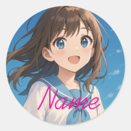 A Girl under the Summer Sky ラウンドシール