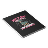 A Girl Who Loves Dachshund ノートパッド (アングル)