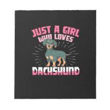A Girl Who Loves Dachshund