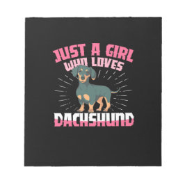 A Girl Who Loves Dachshund ノートパッド