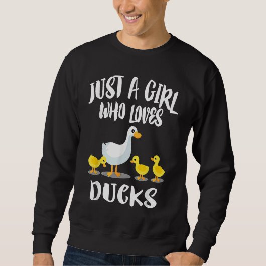 A Girl Who Loves Ducks  Duck Owner スウェットシャツ (正面)