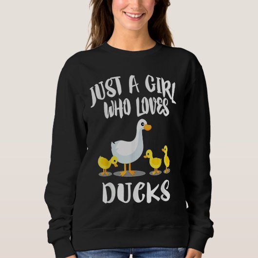 A Girl Who Loves Ducks Duck Owner スウェットシャツ (正面)