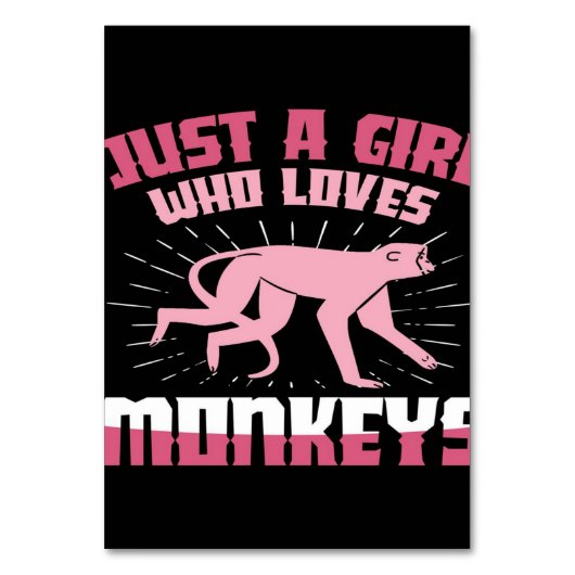 A girl who loves monkeys テーブルナンバー (正面)