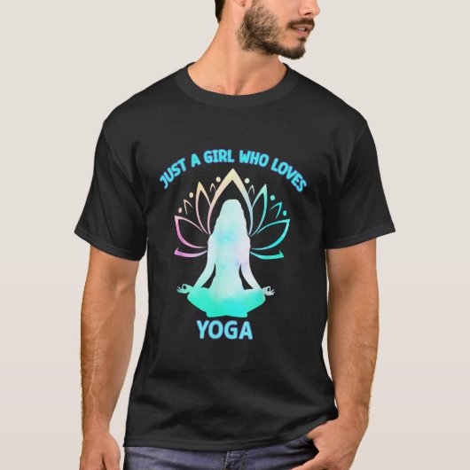 A Girl who loves Yoga Yogi Love Peace Gratitude Me Tシャツ (正面)