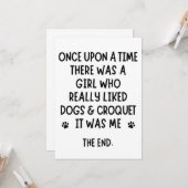 A girl who really liked dogs & croquet カード (正面/裏面インサイチュ)