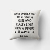 A girl who really liked dogs & diving クッション (裏面)