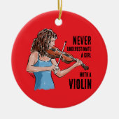 A Girl with a Violin Ornament セラミックオーナメント (正面)