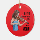 A Girl with a Violin Ornament セラミックオーナメント (左)