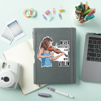 A Girl with a Violin Sticker シール
