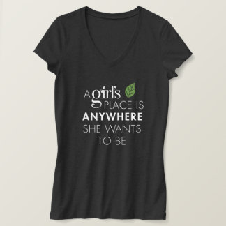 A Girl's Place Dark Heather Gray Tシャツ