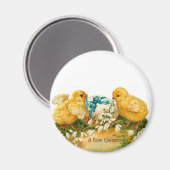 A Glad Eastertideかわいいヴィンテージイースター マグネット (正面/裏面)