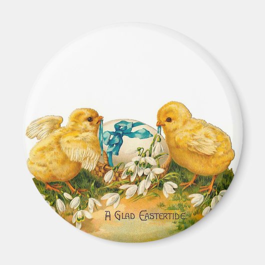 A Glad Eastertideかわいいヴィンテージイースター マグネット (正面)