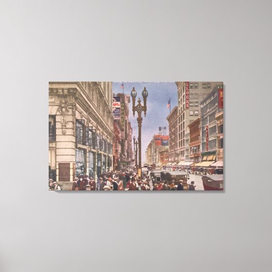 A Glance at 忙しブロードウェイ キャンバスプリント (正面)
