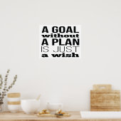 A Goal Without A Plan Is Just A Wish ポスター (キッチン)