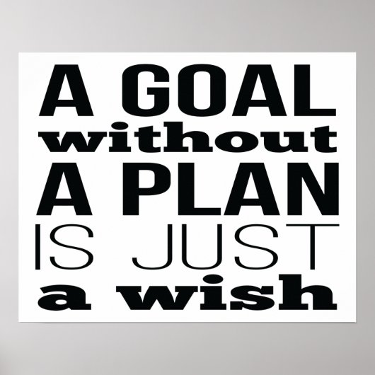 A Goal Without A Plan Is Just A Wish ポスター (正面)