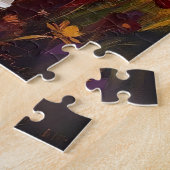 A Gold and Blue Peacock ジグソーパズル (側面)