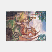 "A Golden Afternoon" Small Fleece Blanket フリースブランケット (正面(横))