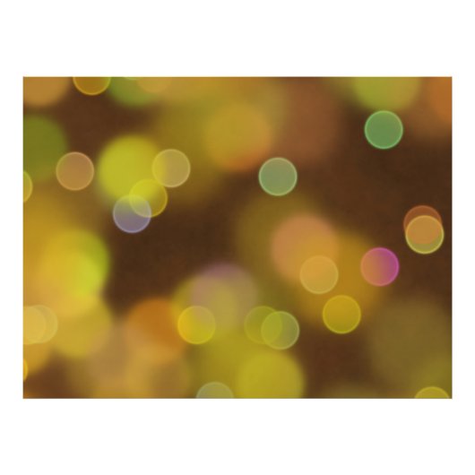 A Golden Christmas Pattern on Fawn Brown フォトプリント (正面)