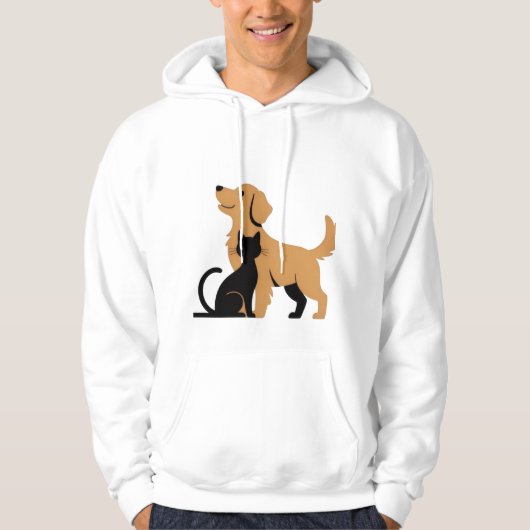 a golden retriever dog, T-Shirt パーカ (正面)