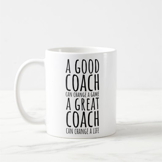 A Good Coach Can Change a Game a Great Coach Funny コーヒーマグカップ (左)