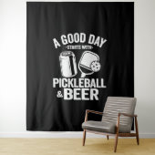 A Good DayはPickleball & Coffeeから始まるおもしろい タペストリー (インサイチュ)