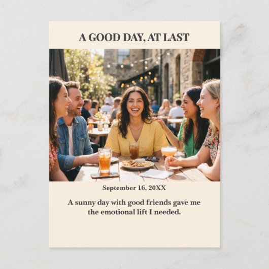 A Good Day At Last Custom Photo Postcard ポストカード (正面)