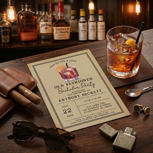 A Good Old Fashioned Bachelor Party 招待状