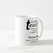 A Good Teacher Is Like a Candle Personalized Name コーヒーマグカップ (正面右)