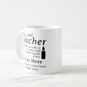 A Good Teacher Is Like a Candle Personalized Name コーヒーマグカップ (正面左)