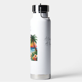 A Gorgeous Sunset At Tropical Beach, Vacation ウォーターボトル