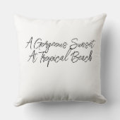 A Gorgeous Sunset At Tropical Beach, Vacation,  クッション (裏面)