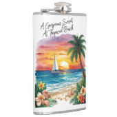 A Gorgeous Sunset At Tropical Beach, Vacation, フラスク (右)