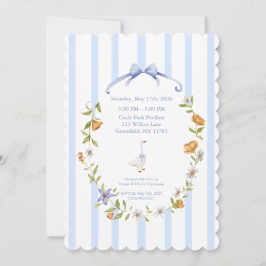 a gosling is on the way  招待状 (裏面)