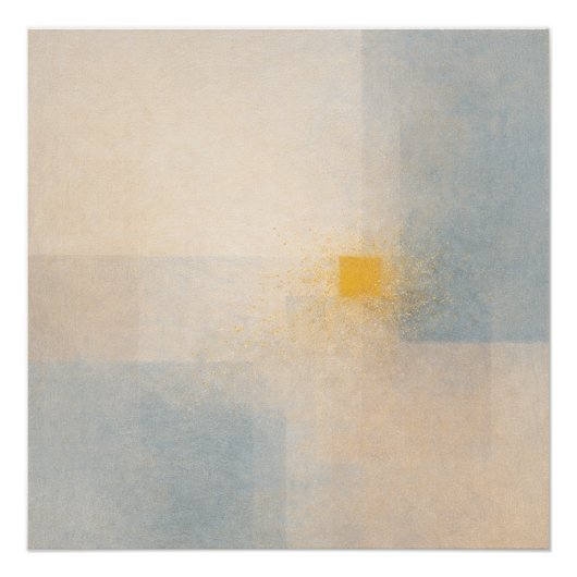 A Grain of Sand Returned Soft Gold Abstract ポスター (正面)