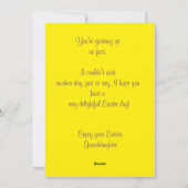 A GRANDDAUGHTER'S PERSONALIZED EASTER CARD  シーズンカード (裏面)