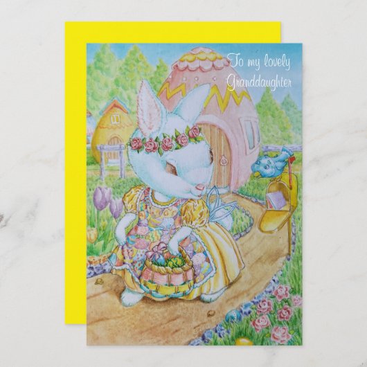 A GRANDDAUGHTER'S PERSONALIZED EASTER CARD  シーズンカード (正面/裏面)