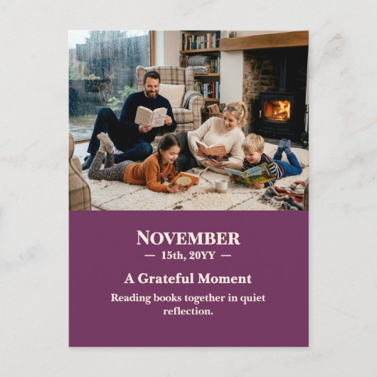 A Grateful Moment November Memory Photo Postcard ポストカード (正面)