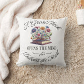 A Great Book Delights Floral  クッション (ブランケット)