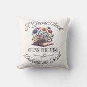 A Great Book Delights Floral  クッション (正面)