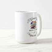 A Great Book Delights Floral コーヒーマグカップ (正面右)