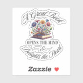 A Great Book Delights Floral  シール (シート)