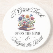 A Great Book Delights Floral Coaster コースター (正面)