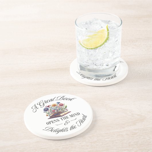 A Great Book Delights Floral Coaster コースター (側面)