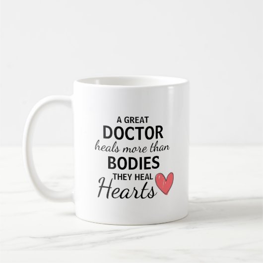 A Great Doctor Heals Hearts Personalized コーヒーマグカップ (左)